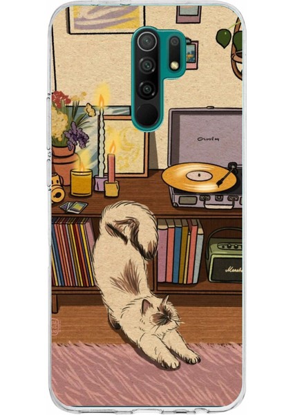 Redmi 9 Uyumlu Nostaljik Köpek Tasarımlı Baskılı Silikon Kılıf