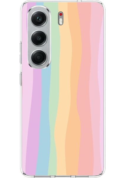 Tecno Camon 40 Pro Uyumlu Gökkuşağı Rengarenk Baskılı Silikon Kılıf