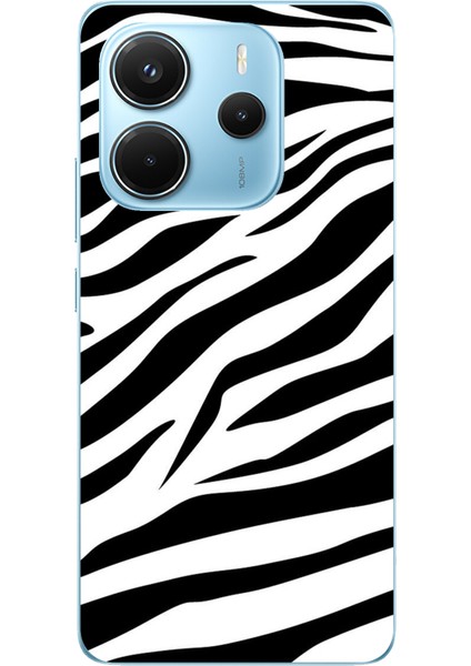 Redmi Note 14 4g Uyumlu Zebra Tasarımlı Baskılı Silikon Kılıf