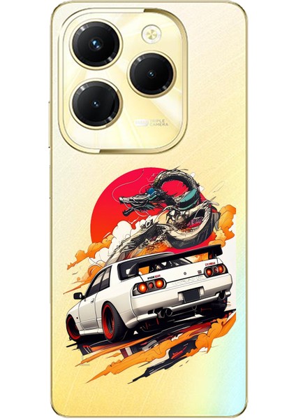 Tecno Spark 20 Pro Uyumlu Gtr Güneş Ejderha Tasarımlı Baskılı Silikon Kılıf