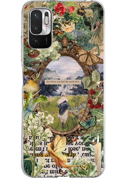 Redmi Note 10 5g Uyumlu Yeşil Doğa Baskılı Silikon Kılıf