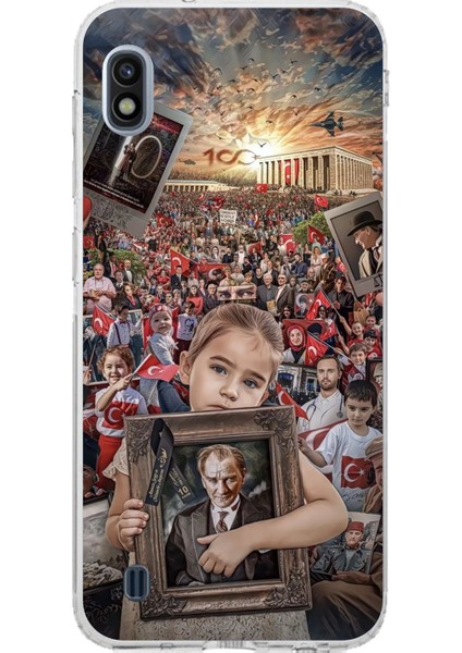 Samsung Galaxy J8 - A6 Plus Uyumlu Anıtkabir Atatürk Portre Baskılı Silikon Kılıf