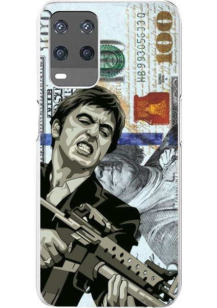 Oppo A54 Uyumlu Scarface Dolar Tasarımlı Baskılı Silikon Kılıf