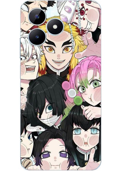 Realme Note 50 Uyumlu Demon Slayer Manga Baskılı Silikon Kılıf