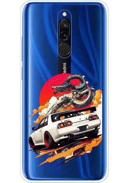Redmi 8 Uyumlu Gtr Güneş Ejderha Tasarımlı Baskılı Silikon Kılıf