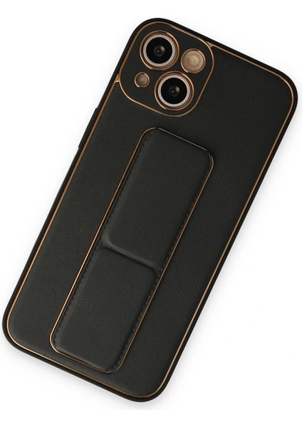 iPhone 14 Plus Kılıf Coco Deri Standlı Kapak - Siyah fiyatları