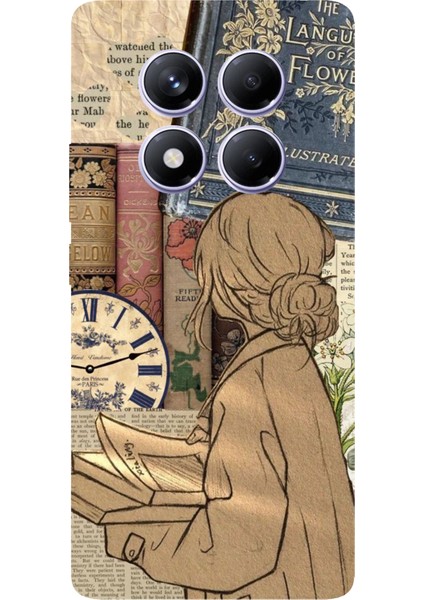 Redmi Note 14 Pro Plus 5g Uyumlu Retro Gazete Kadın Tasarımlı Baskılı Silikon Kılıf