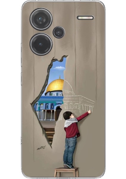 Redmi Note 13 Pro Plus 5g Uyumlu Mescid-I Aksa Duvar Baskılı Silikon Kılıf