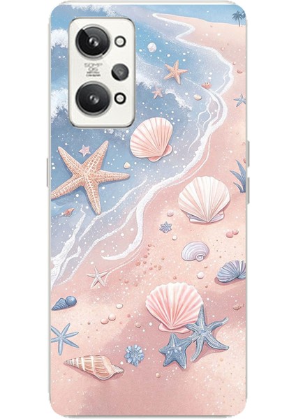 Realme Gt2 Pro Uyumlu Sahil Deniz Kabuğu Baskılı Silikon Kılıf