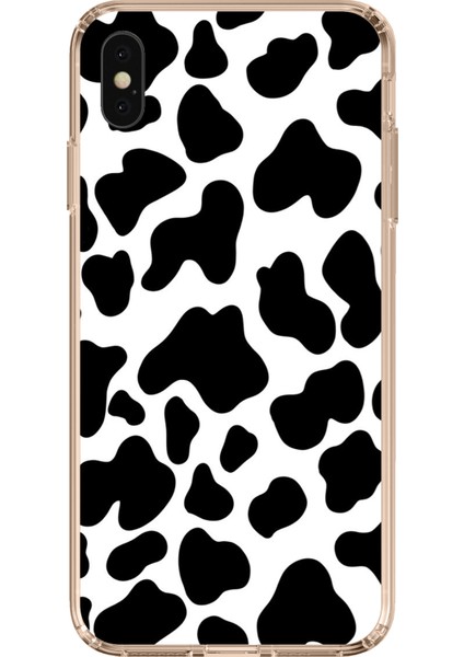 iPhone Xs Max Uyumlu Inek Desenli Tasarımlı Baskılı Silikon Kılıf