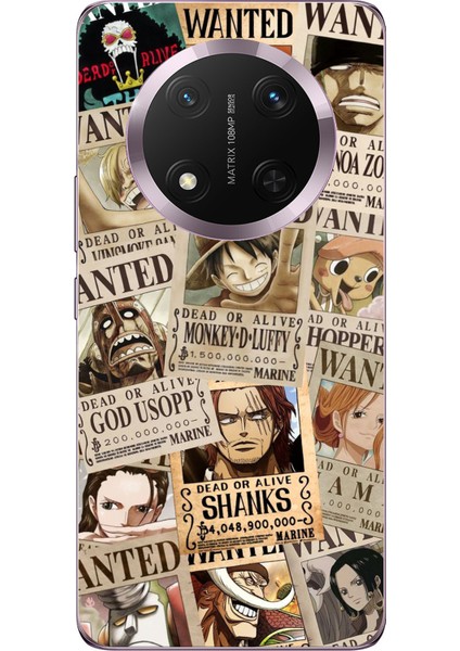 Honor Magic 7 Lite Uyumlu One Piece Gazete Tasarımlı Baskılı Silikon Kılıf
