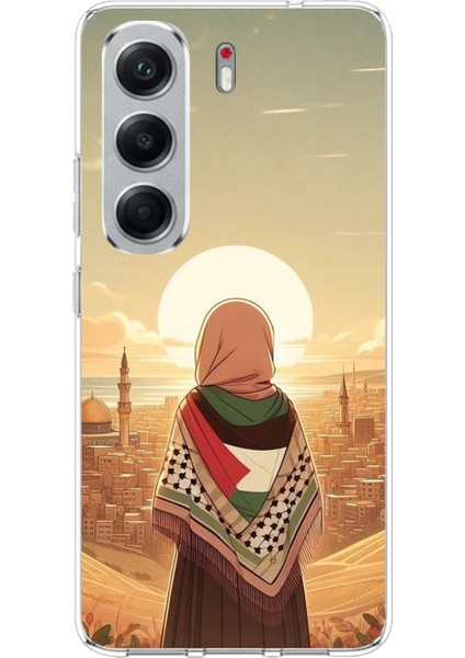 Tecno Camon 40 Pro Uyumlu Filistine Özgürlük Kız Baskılı Silikon Kılıf