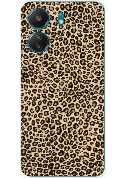 Redmi 13C - Poco C65 Uyumlu Leopar Tasarımlı Baskılı Silikon Kılıf