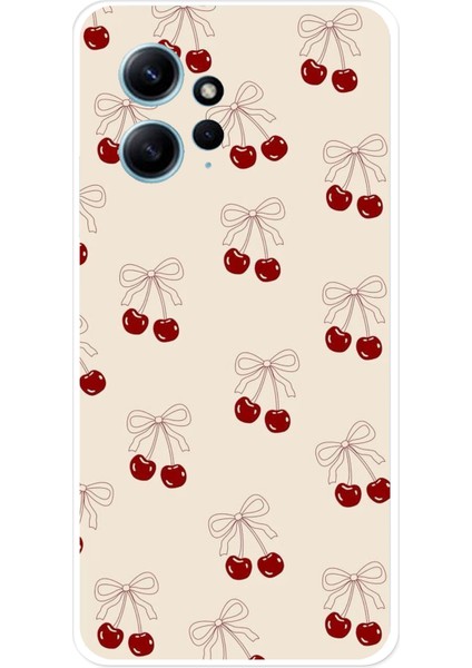 Redmi Note 12 4g Uyumlu Fiyonklu Kirazlar Baskılı Silikon Kılıf