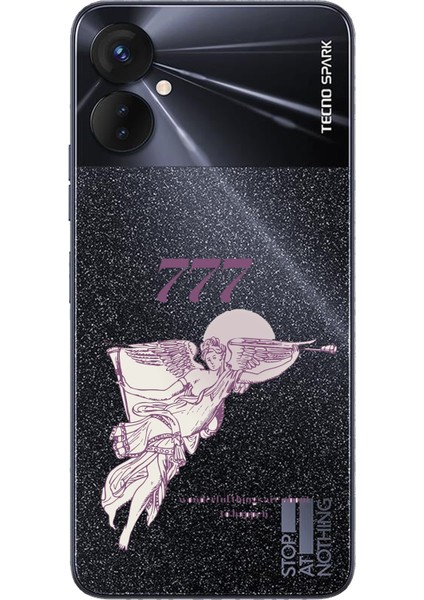 Tecno Spark 9 Pro Uyumlu 777 Melek Tasarımlı Baskılı Silikon Kılıf