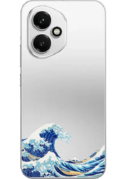 Honor 400 Uyumlu Kanagawa Oki Nami Ura Dalgası Tasarımlı Baskılı Silikon Kılıf