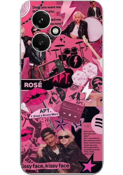 Honor 400 Uyumlu Blackpink Kolaj Baskılı Silikon Kılıf