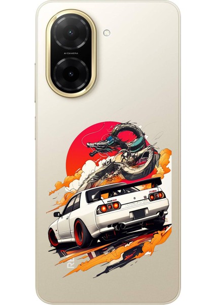 Redmi A5 Uyumlu Gtr Güneş Ejderha Tasarımlı Baskılı Silikon Kılıf