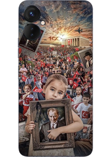 Tecno Spark 9 Pro Uyumlu Atatürk Anıtkabir Baskılı Silikon Kılıf