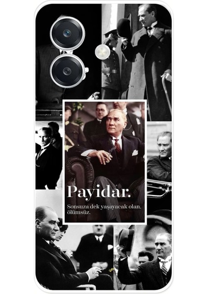 Oppo A3 Uyumlu Atatürk Payidar Baskılı Silikon Kılıf