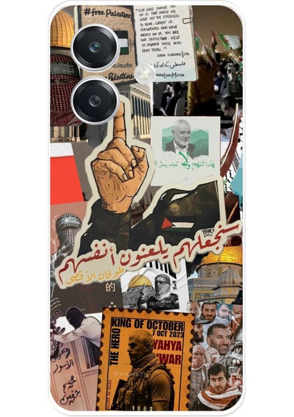Oppo A3 Uyumlu Filistin Özgürlük Baskılı Silikon Kılıf