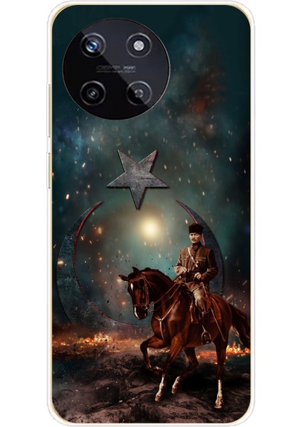 Realme 11 4g Uyumlu Atatürk At Üstünde Zafer Baskılı Silikon Kılıf