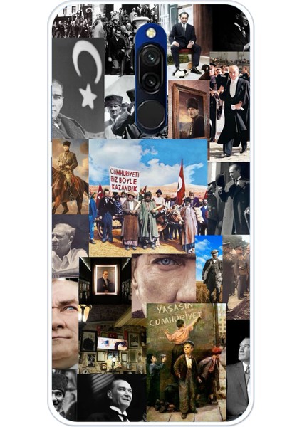 Redmi 8 Uyumlu Atatürk Cumhuriyet Baskılı Silikon Kılıf
