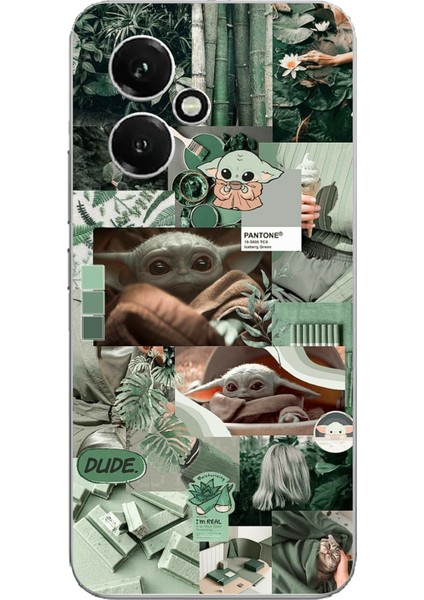 Honor 400 Uyumlu Yoda Kolaj Baskılı Silikon Kılıf