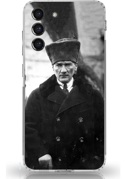 Samsung Galaxy S21 Fe Uyumlu Mustafa Kemal Atatürk Portre Baskılı Silikon Kılıf