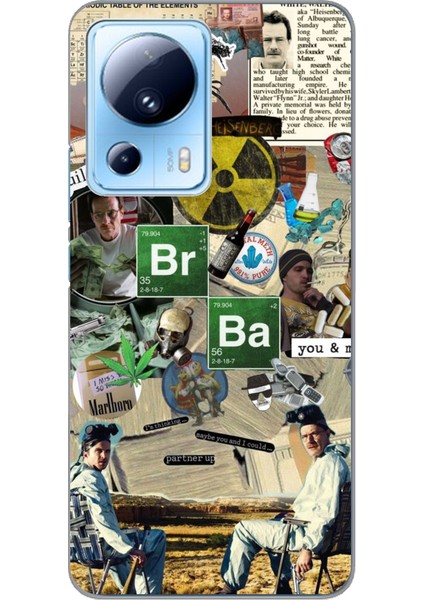 Xiaomi Mi 13 Lite Uyumlu Breaking Bad Kolaj Baskılı Silikon Kılıf