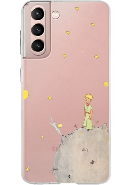 Samsung Galaxy S21 Uyumlu Küçük Prens Tasarımlı Baskılı Silikon Kılıf