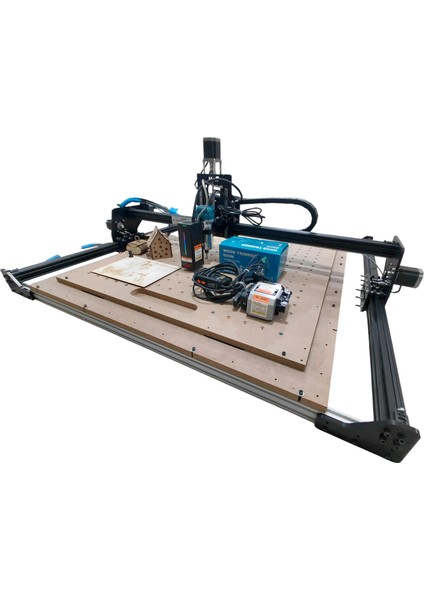 - E-Sat M5 Model Masaüstü Cnc Makinesi 2'si 1 Arada 30 Watt Optik Lazer + Router Makine 60X60 cm Işlem Alanlı