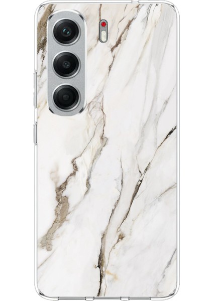 Tecno Camon 40 Pro Uyumlu Beyaz Mermer Baskılı Silikon Kılıf