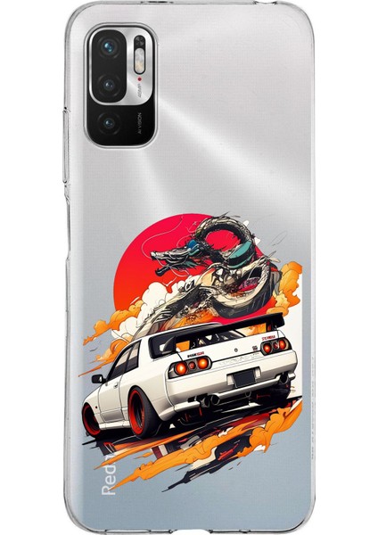 Redmi Note 10 5g Uyumlu Gtr Güneş Ejderha Tasarımlı Baskılı Silikon Kılıf