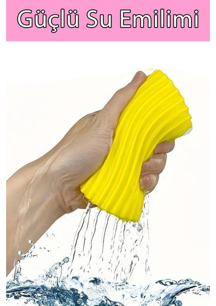 3 Adet Nemli Silgi Sünger - Toz Ustası - Çok Amaçlı Temizlik Toz Süngeri-Gri fırsatları