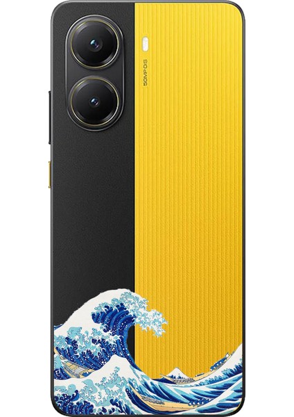 Poco X7 Pro Uyumlu Kanagawa Oki Nami Ura Dalgası Tasarımlı Baskılı Silikon Kılıf