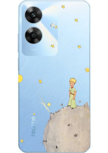 Realme Note 60 Uyumlu Küçük Prens Tasarımlı Baskılı Silikon Kılıf