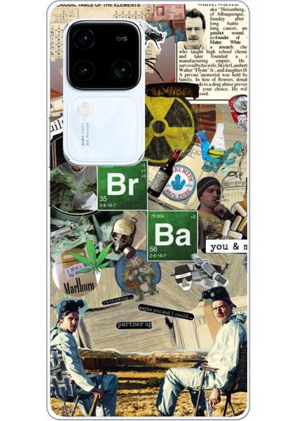 Vivo V30 Uyumlu Breaking Bad Kolaj Baskılı Silikon Kılıf