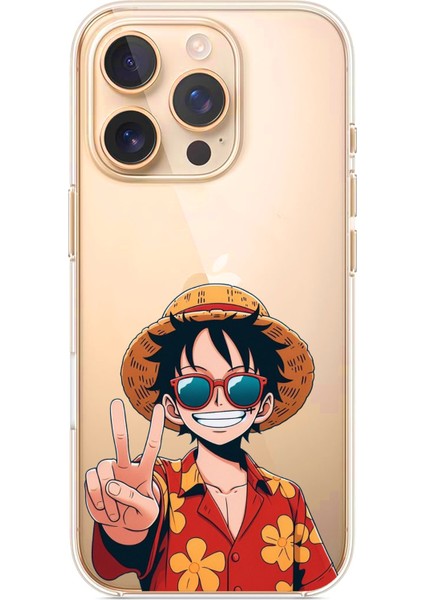 iPhone 16 Pro Uyumlu Monkey D. Luffy Tasarımlı Baskılı Silikon Kılıf