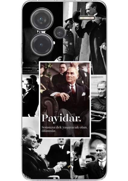 Redmi Note 13 Pro Plus 5g Uyumlu Atatürk Payidar Baskılı Silikon Kılıf