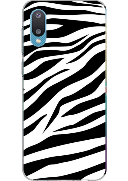 Samsung Galaxy A02 Uyumlu Zebra Tasarımlı Baskılı Silikon Kılıf