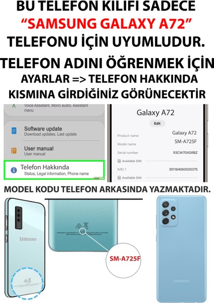 Samsung Galaxy A72 Uyumlu Avrupa Yakası Baskılı Silikon Kılıf fiyatları