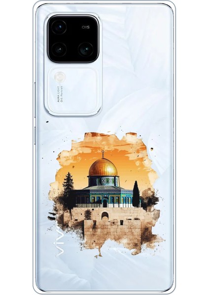 Vivo V30 Uyumlu Mescid-I Aksa Tasarımlı Baskılı Silikon Kılıf