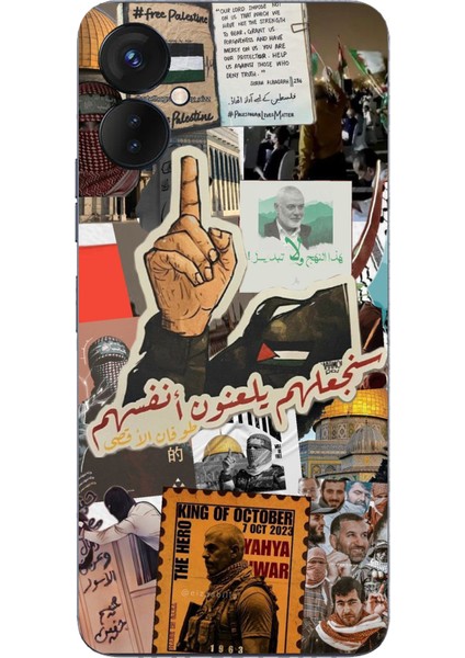 Tecno Spark 9 Pro Uyumlu Filistin Özgürlük Baskılı Silikon Kılıf