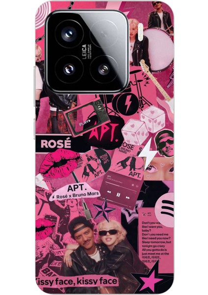 Xiaomi Mi 15 Pro Uyumlu Blackpink Kolaj Baskılı Silikon Kılıf