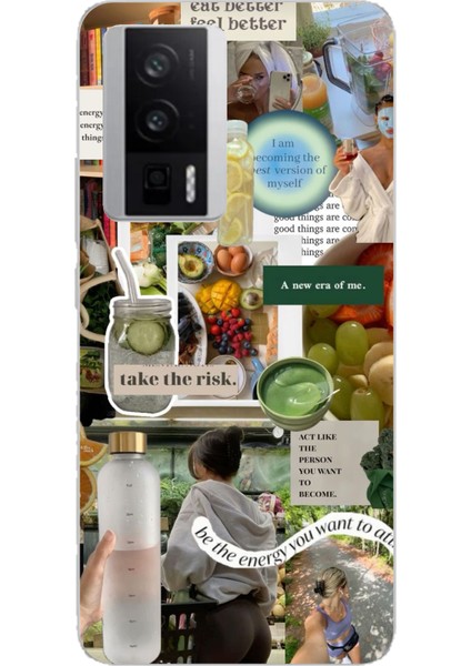 Poco F5 Pro Uyumlu Sağlıklı Yaşam Diyet Motivasyon Baskılı Silikon Kılıf