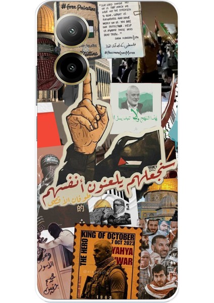 Realme 12 Lite - C67 Uyumlu Filistin Özgürlük Baskılı Silikon Kılıf