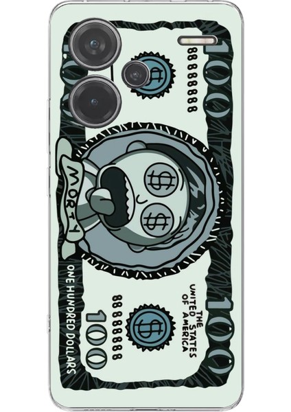 Redmi Note 13 Pro Plus 5g Uyumlu Morty Dolar Baskılı Silikon Kılıf