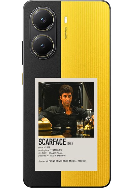 Poco X7 Pro Uyumlu Scarface Mini Poster Tasarımlı Baskılı Silikon Kılıf