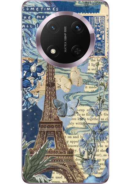 Honor Magic 7 Lite Uyumlu Paris ve Eyfel Kulesi Baskılı Silikon Kılıf